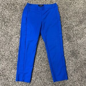 Ellen Tracy Women's Blue Ankle Pants Size 6 Stretch Career Office Slim Straight